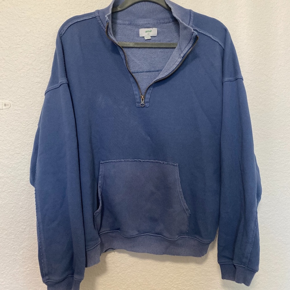 Blue Aerie Zip Up Sweatshirt